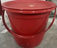 甲东里塑料家用大号红色乔迁新居结婚用品红桶加厚喜桶水桶手提陪嫁米桶 喜庆红加大号水桶 实拍图