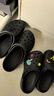 卡骆驰crocs经典云朵老爹鞋洞洞鞋时尚百搭女鞋拖鞋一脚蹬|206750 黑色-001(含智必星) 39 (250mm) 实拍图