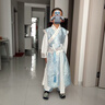 罗蒙汉服男童长袖夏款男孩古装儿童唐装幼儿园毕业演出服 天水碧 130 实拍图