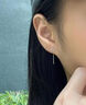 芯奢S999足银星月耳钉女士小众设计拧扣儿童养耳洞免摘耳骨钉耳饰纯银 S999足银不对称星月一对螺丝耳堵 实拍图
