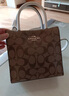 蔻驰（COACH）【官方授权店】coach女包CALLY系列女士小号单肩手提斜挎包送女友 5693IMDJ8卡其色(保税仓) 实拍图