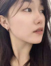 芯奢S999足银耳环女士2025新款养耳洞素圈耳圈耳钉纯银设计高级感耳饰 单只12mm【建议拍2只】 实拍图