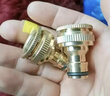 煦光水龙头水管接头水枪洗车配件家用浇菜浇花 4分铜通水接+铜标准接 实拍图