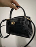CHARLES&KEITH鳄鱼纹凯莉包手提斜挎婚包包女包生日礼物CK2-50270880-1 Black黑色 S 实拍图