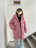 （反季清货）2025冬季新款宽松小个子羽绒服女韩版连帽外套 粉色 M 实拍图