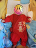 贝瑞加（Babyprints）婴儿连体衣喜庆过年衣服大红色满月服纯棉宝宝春节拜年服 喜乐59 实拍图
