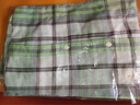 MUJI男式 马德拉斯格纹纽扣领短袖衬衫男士衬衣外套纯棉全棉 AC1W8A4S 绿色格纹 L （175/100A） 实拍图