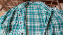 时尚优雅格纹纯棉衬衫女长袖春秋款洋气百搭减龄显瘦衬衣 绿格 3XL 135-145 实拍图