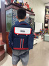 Edison小学生书包护脊减负反光大容量防泼水防下坠儿童背包2215-3蓝红 实拍图