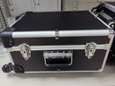 驰明便携滑轮拉杆箱铝合金工具箱 五金仪器设备箱 定制模型收纳运输箱 029黑色空箱万向轮45x36x23cm 实拍图