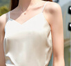 百图betu女装夏季新款吊带衫丝质缎面美背交叉带V领背心女2304T58 白色 XS 实拍图
