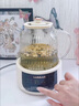 乐扣乐扣养生壶   0胶水全玻璃花茶壶多功能煮茶壶恒温壶EJK3655WHT 语音茶漏款 1L 实拍图