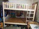 隽达实木上下床双层床高低儿童成人多功能子母宿舍床上小户型两层木床 高低床+书架【国标款爬梯】 0.9米宽1.9米长丨实木进口板材 实拍图