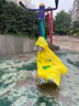 牧萌儿童雨衣带书包位男童女童女孩加长全身学生雨披 黄色恐龙 XL 实拍图