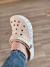 crocs卡骆驰洞洞鞋贝雅卡骆班轻便耐磨一脚蹬休闲鞋|205089 冬日白/彩色-1LI 37 /38(230mm) 实拍图