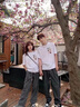 love legend情侣装夏天季短袖t恤新款宽松潮流一男一女学生上衣套装班服定制 胸前小图 白色 L 男+女S 实拍图