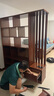 小木窝（XIAOMUWO） 隔断柜实木玄关间厅酒柜鞋柜屏风进门换鞋靠墙装饰柜功能储物 210876三门间厅柜 组装 实拍图