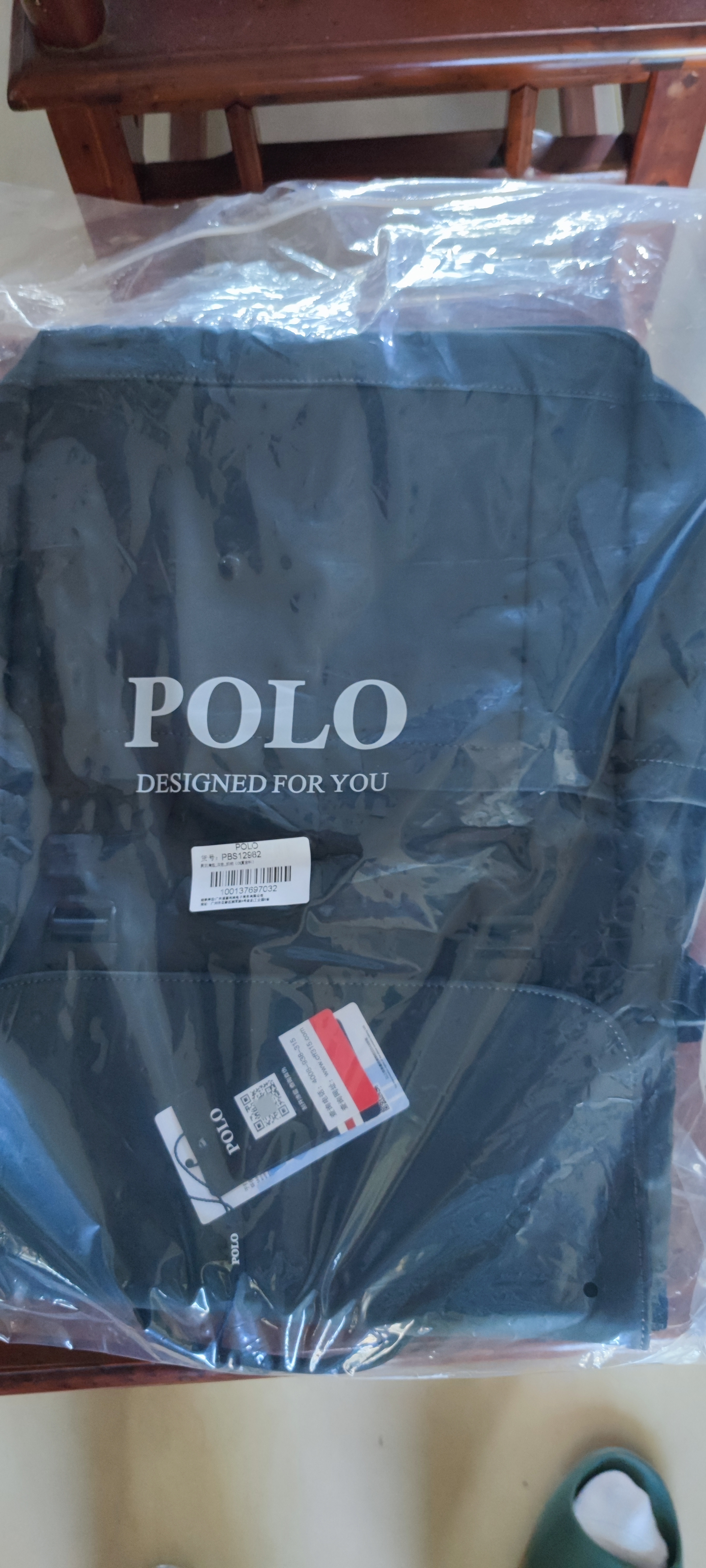 POLO双肩包男士旅行背包男轻便翻盖书包15.6/16英寸电脑包商务出差包 实拍图