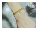 金至尊（3D-GOLD)黄金手链花期INS风叠戴双层链999足金送女友老婆生日礼物计价 金重9.89克（配珠宝礼盒） 实拍图