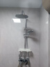 九牧王世家全铜淋浴花洒套装家用卫浴室淋雨恒温数显增压喷头莲蓬卫生间花洒 银色-四方三档钢喷【送置物架】 实拍图