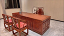 家梦绮2025新款实木办公桌书桌家用写字台办公室老板桌古典大班台组合 1.6办公桌单桌 实拍图