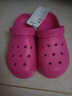 朴西沙滩休闲洞洞鞋女士EVA厚底增高情侣凉鞋男 树莓粉 39-40  实拍图