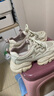 他她春秋厚底透气老爹鞋女鞋网面增高运动鞋新款WOG16BM4白/灰紫 39 实拍图
