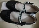 百丽童鞋春秋女童皮鞋返校学生鞋宝宝透气珍珠单鞋表演鞋 黑色30码 实拍图