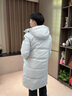 波司登2025新款羽绒服男女同款长款连帽90绒休闲百搭外套B250245171DS 淡灰蓝|5979 S 160/84A 实拍图
