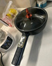 牧利派电炒锅炒菜电煮锅电火锅多功能家用电热锅多用途锅不粘锅一锅多用蒸煮煎炒一体锅小家电料理锅插电 雅黑色-电炒锅不粘锅 带木铲【配加长电线】 特厚款4.5升 智能款+蒸笼 3-5人 实拍图