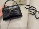 CHARLES&KEITH鳄鱼纹凯莉包手提斜挎婚包包女包生日礼物CK2-50270880-1 Black黑色 S 实拍图