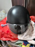Andes HELMET3C认证电动摩托车头盔男女四季通用夏季防晒安全帽电瓶车半盔 磨砂原黑【透明短】 均码 实拍图