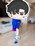 李宁（LI-NING）足球袜儿童长筒袜过膝防滑训练护腿板袜套高筒长袜子男白蓝-S 实拍图