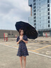 全自动雨伞晴雨两用加大加固加厚双人黑胶防晒防紫外线折叠太阳伞 144骨加固晴雨伞-梧桐米 全自动 实拍图
