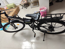 SANGPU折叠自行车成人山地车公路学生男变速赛车越野单车通勤城市代步女 旗舰-辐条-黑白【减震+厚轮胎】 26寸21速【适合身高165-180cm】 实拍图