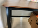 馨美凯电脑桌台式家用简易书桌办公桌简约现代工作台租房卧室学习写字桌 【单桌1.6cm厚桌面】黑架+深胡桃 长100cm*宽50cm*高74cm 实拍图