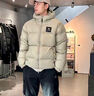 骆驼（CAMEL）【拒水羽绒】户外羽绒服鸭绒加厚羽绒衣经典时尚防风保暖运动外套 A33CR07164，幻影黑，男女同款 M 实拍图