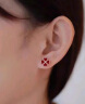 唯一（Winy）四叶草耳钉温感变色女生日礼物送老婆银耳钉纯银999耳饰耳坠 实拍图