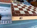 胜旅 国际象棋儿童入门比赛加大号实木带磁性可折叠棋盘39厘米入门书 实拍图
