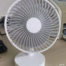 卡西道夫小风扇家用电扇桌面风扇台式电风扇小型办公室宿舍厨房风宝usb便携充电式摇头台扇充插两用大风力 超大风8寸【3600续航+定时】标配 实拍图