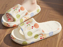 百慕倾臣静音拖鞋女士夏季卡通百搭踩屎感居家居外穿浴室防滑按摩底凉鞋男 白色【nice】 36-37 适合35-36（内长235MM） 实拍图