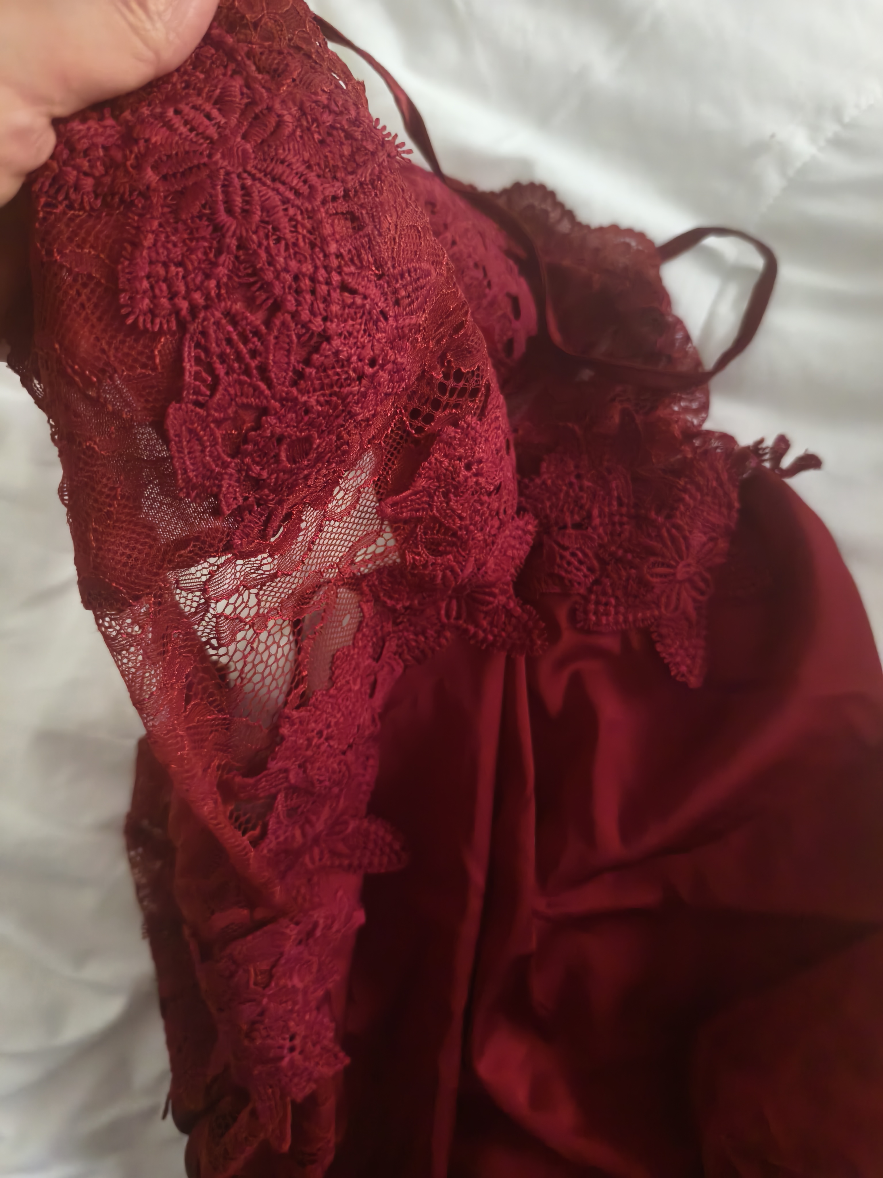 浪莎吊带睡裙女性感蕾丝女士睡衣纯欲风送礼物冰丝高级感夏季镂空睡袍 实拍图