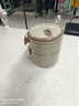 【热卖】不锈钢饭盒上班族大容量多层便当保温桶分格餐盒泡面便携 乳白色2层 实拍图
