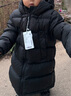 保姆鹅  儿童羽绒服宝宝中长款护脸加厚鸭绒外套防风保暖童装冬装 炭黑 120 实拍图