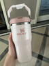 STANLEY拎拎杯吸管杯水杯保温杯大容量办公不锈钢杯子冰霸杯591ML-晶粉色 实拍图