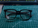 蔡司（ZEISS）镜片可选近视眼镜男女变色防雾防蓝光辐射平光镜木纹腿大框配度数 黑框木纹腿+0度钻晶变色防蓝光 实拍图