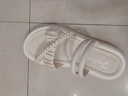 百丽踏踩屎感大码凉鞋女41一43夏季外穿孕妇防滑凉拖鞋一体两穿2025新款 米白 39 (245mm) 实拍图