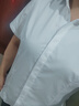 浪莎白衬衫短袖女夏季薄款宽松通勤职业蓝色衬衫女装气质正装白色衬衣 实拍图