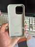 森淳 MagSafe超细纤维布纹内置磁吸适用iPhone17手机壳法兰绒磨砂苹果全包金属高端轻奢新款防摔保护套 银空灰-强磁 苹果16Promax 实拍图