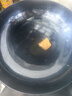 章丘铁锅手工锻打铁锅无涂层物理不粘锅炒锅木把圆底炒菜锅厨房好物轻音 大师版古法烤蓝(已干烧） 32cm 实拍图